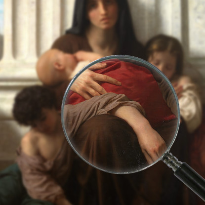 Beneficenza William Bouguereau wbg26 quadro stampato su tela
