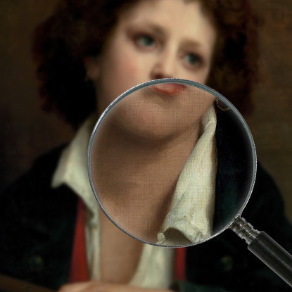 Bambino Italiano Con In Mano Una Crosta Di Pane William Bouguereau wbg33 quadro stampato su tela