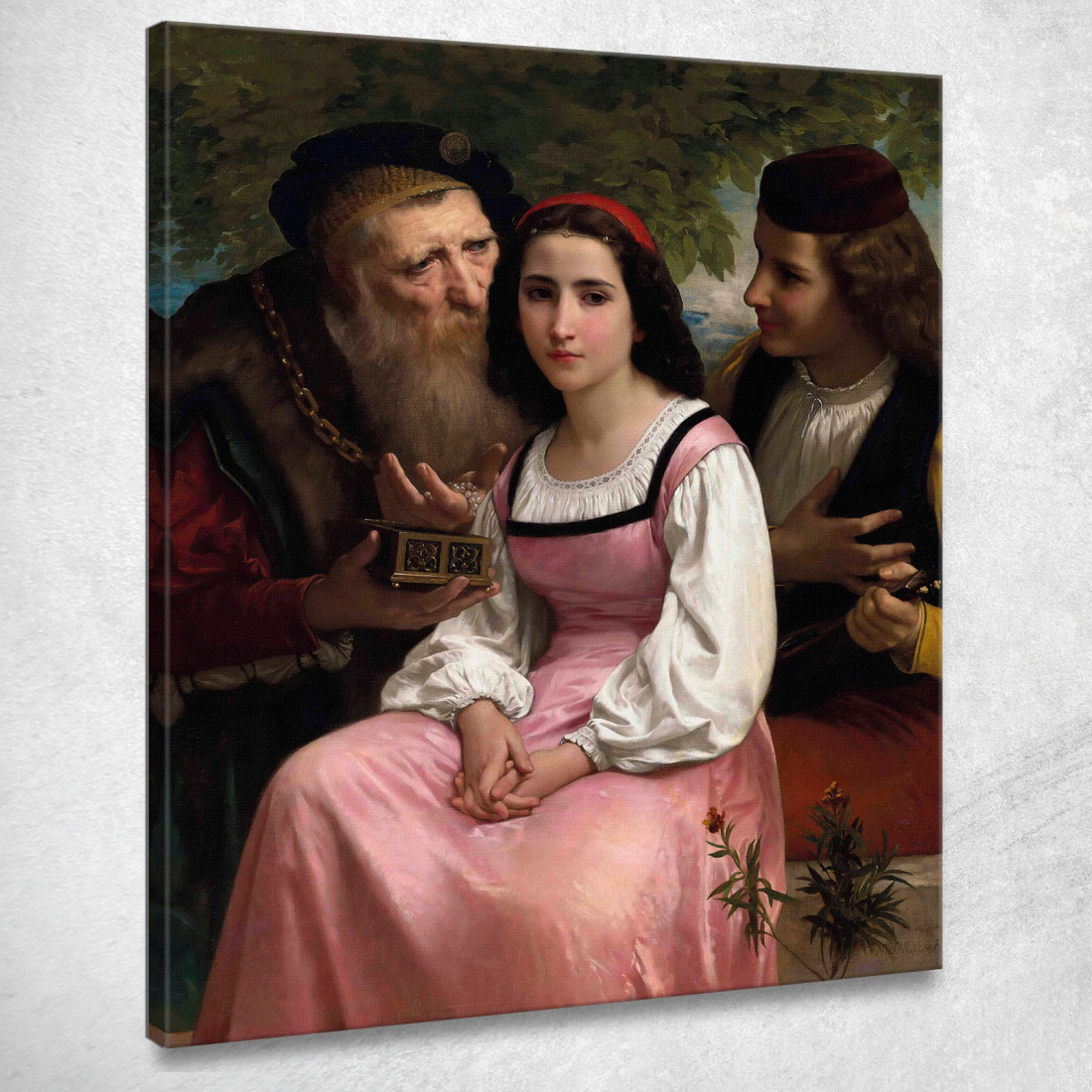 Tra Ricchezza E Amore William Bouguereau wbg34 quadro stampato su tela Tra Ricchezza E Amore William Bouguereau wbg34 quadro stampato su tela
