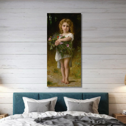 Fiori Di Primavera  William Bouguereau wbg40 quadro stampato su tela