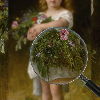 Fiori Di Primavera  William Bouguereau wbg40 quadro stampato su tela
