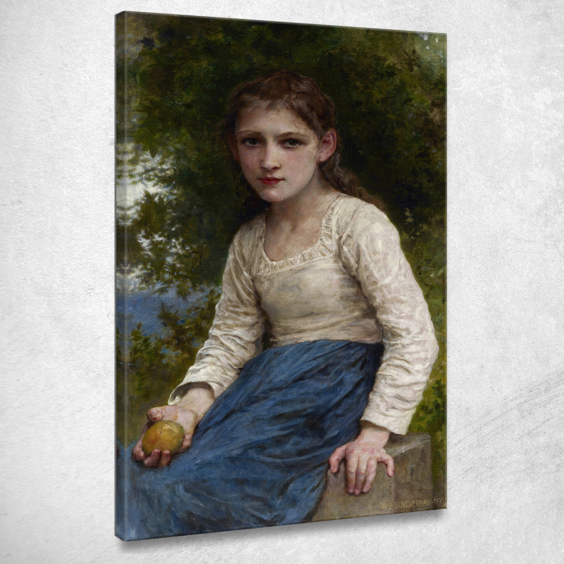 Ragazza Con Una Mela William Bouguereau wbg45 quadro stampato su tela Ragazza Con Una Mela William Bouguereau wbg45 quadro stampato su tela