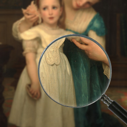 Al Chiuso William Bouguereau wbg48 quadro stampato su tela