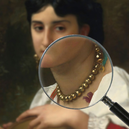 Tamburello Italiano William Bouguereau wbg51 quadro stampato su tela