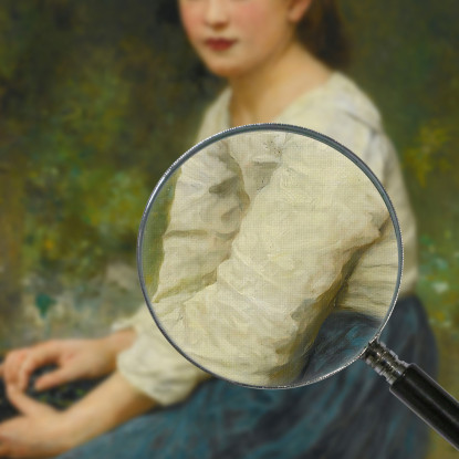 Ragazza Con L'Uva William Bouguereau wbg54 quadro stampato su tela