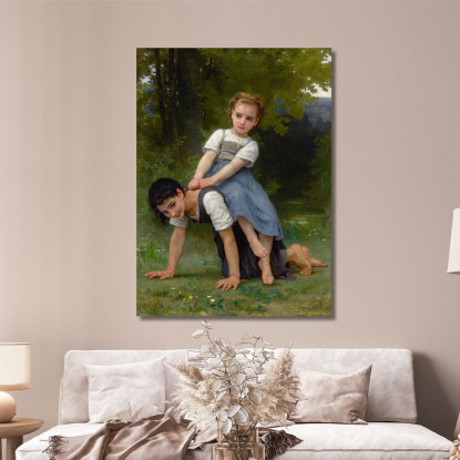 Bourrique La Cavalcata Sul Pony William Bouguereau wbg60 quadro stampato su tela