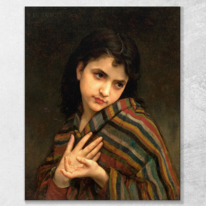 Quello Freddoloso William Bouguereau wbg62 quadro stampato su tela