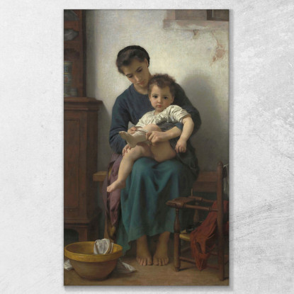 La Sorella Maggiore William Bouguereau wbg63 quadro stampato su tela