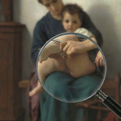 La Sorella Maggiore William Bouguereau wbg63 quadro stampato su tela