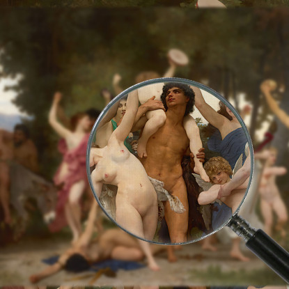 La Giovinezza Di Bacco William Bouguereau wbg64 quadro stampato su tela