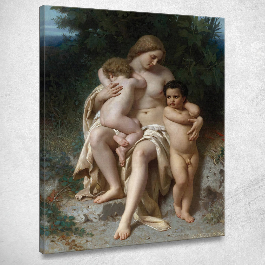 La Prima Discordia Tra Caino E Abele William Bouguereau wbg71 quadro stampato su tela La Prima Discordia Tra Caino E Abele William Bouguereau wbg71 quadro stampato su tela