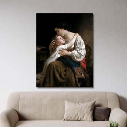Alzarsi William Bouguereau wbg84 quadro stampato su tela