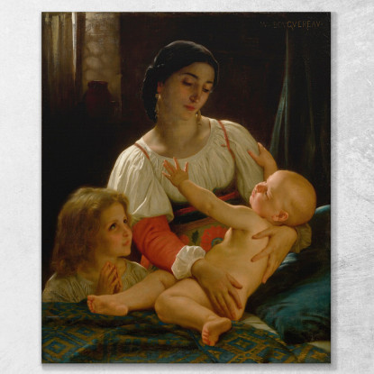 Risveglio William Bouguereau wbg89 quadro stampato su tela