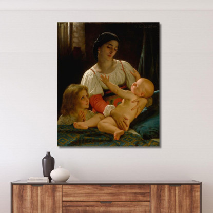 Risveglio William Bouguereau wbg89 quadro stampato su tela