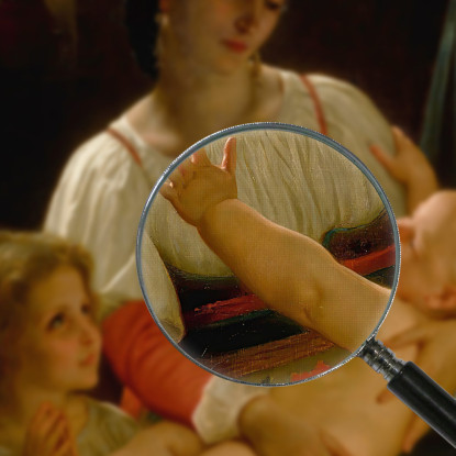 Risveglio William Bouguereau wbg89 quadro stampato su tela