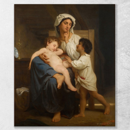 Dormire 2 William Bouguereau wbg90 quadro stampato su tela