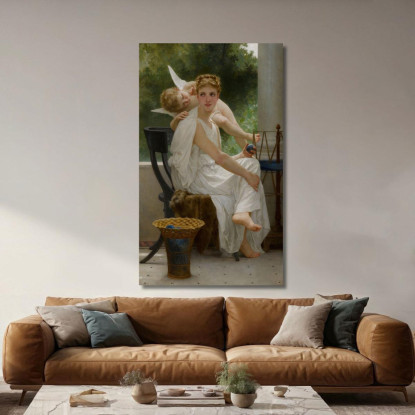 Lavoro Interrotto William Bouguereau wbg92 quadro stampato su tela