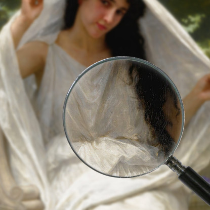 Il Velo William Bouguereau wbg94 quadro stampato su tela