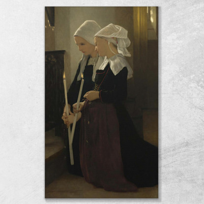 L'Augurio A Sant'Anna D'Auray William Bouguereau wbg100 quadro stampato su tela