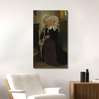 L'Augurio A Sant'Anna D'Auray William Bouguereau wbg100 quadro stampato su tela