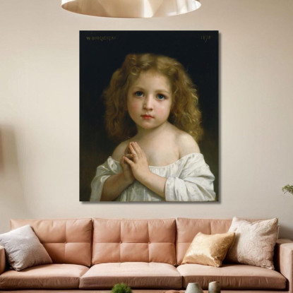 Piccola Ragazza William Bouguereau wbg101 quadro stampato su tela