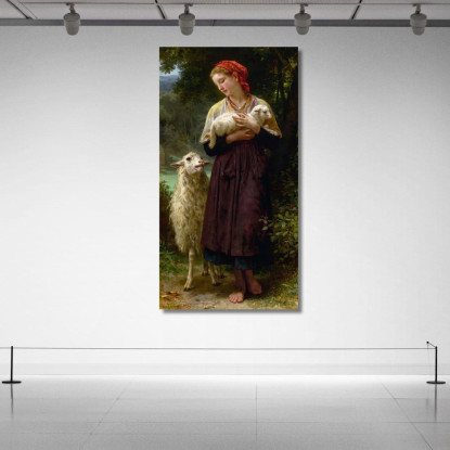 L'Agnello Appena Nato William Bouguereau wbg103 quadro stampato su tela
