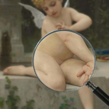 Amore Per La Farfalla William Bouguereau wbg104 quadro stampato su tela