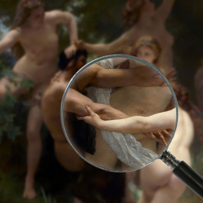 Ninfe E Satiro William Bouguereau wbg119 quadro stampato su tela