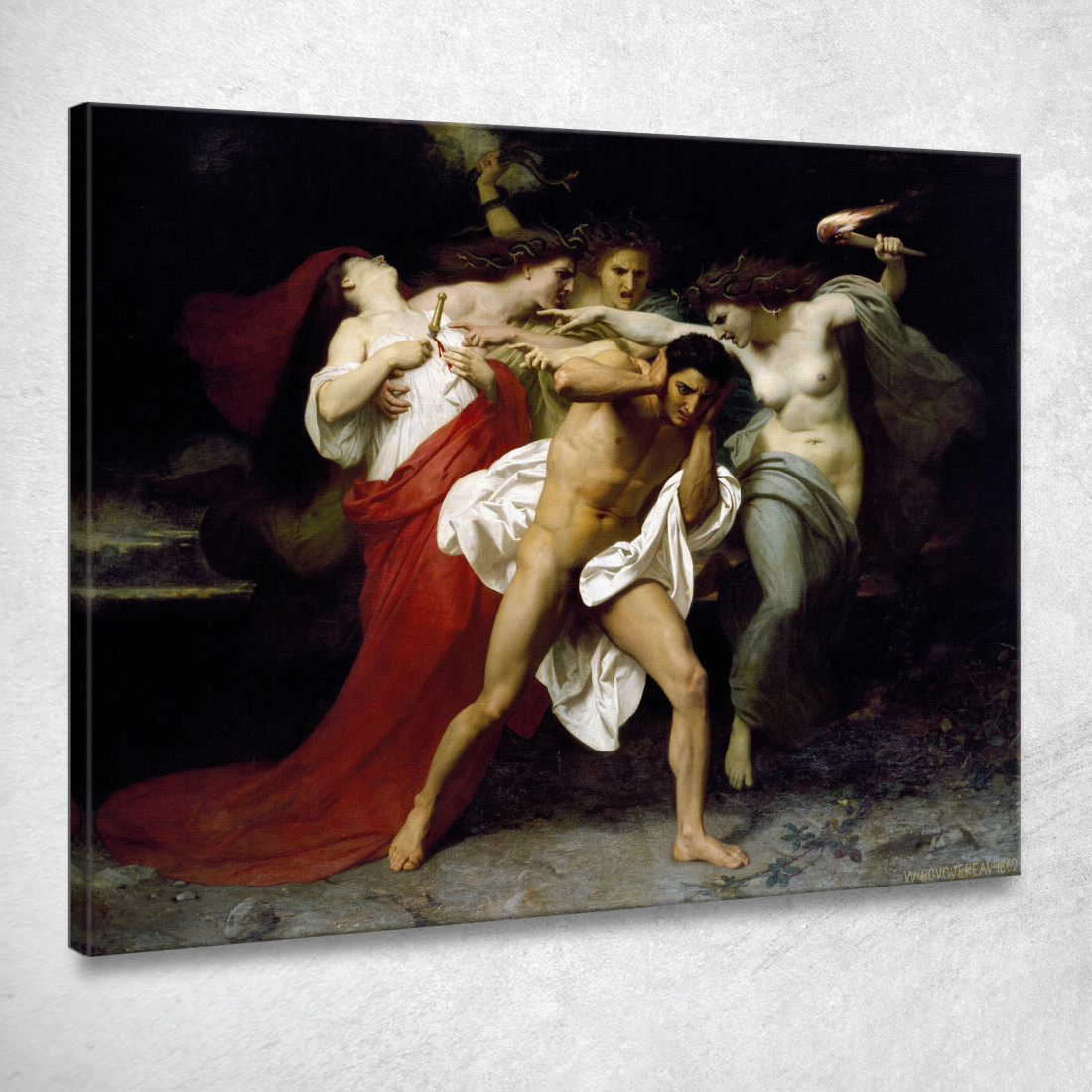 Oreste Inseguito Dalle Furie William Bouguereau wbg120 quadro stampato su tela Oreste Inseguito Dalle Furie William Bouguereau wbg120 quadro stampato su tela