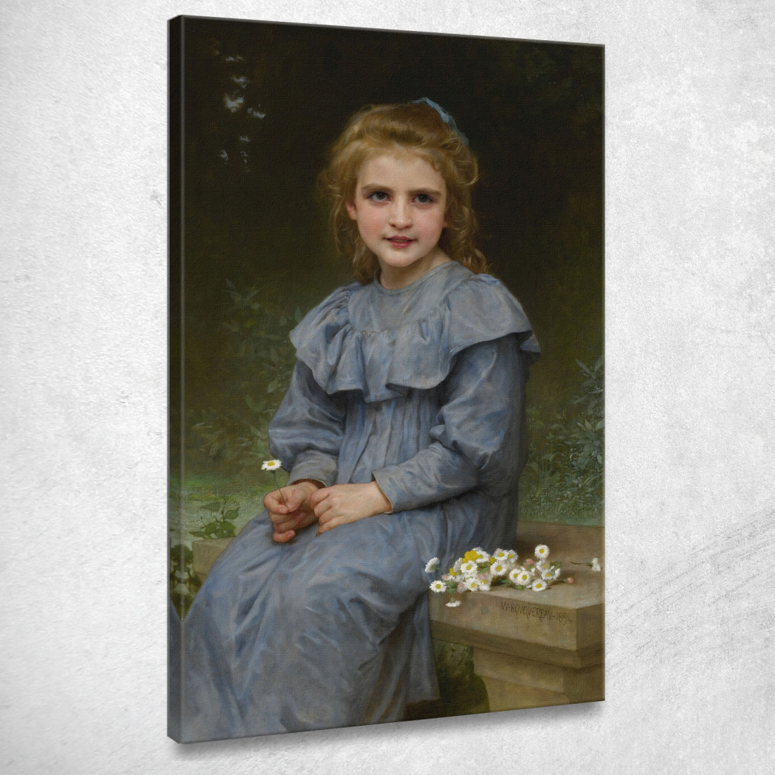 Margherite William Bouguereau wbg137 quadro stampato su tela Margherite William Bouguereau wbg137 quadro stampato su tela