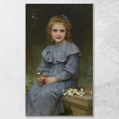 Margherite William Bouguereau wbg137 quadro stampato su tela