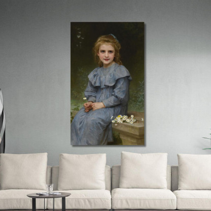 Margherite William Bouguereau wbg137 quadro stampato su tela