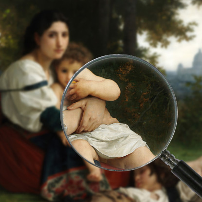 Riposo William Bouguereau wbg138 quadro stampato su tela