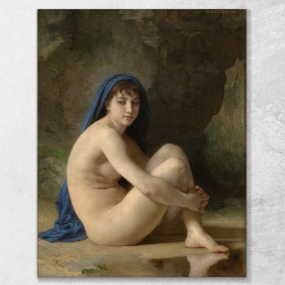 Nudo Seduto William Bouguereau wbg145 quadro stampato su tela