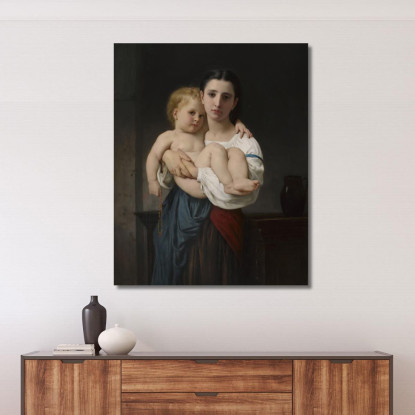 La Sorella Maggiore 2 William Bouguereau wbg157 quadro stampato su tela