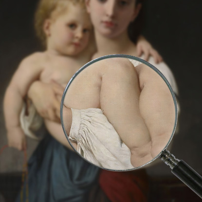 La Sorella Maggiore 2 William Bouguereau wbg157 quadro stampato su tela