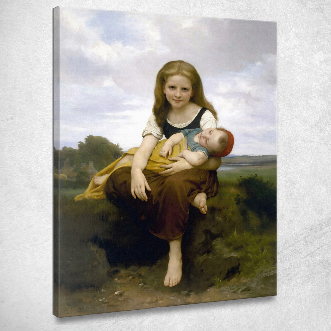 La Sorella Maggiore William Bouguereau wbg158 quadro stampato su tela La Sorella Maggiore William Bouguereau wbg158 quadro stampato su tela