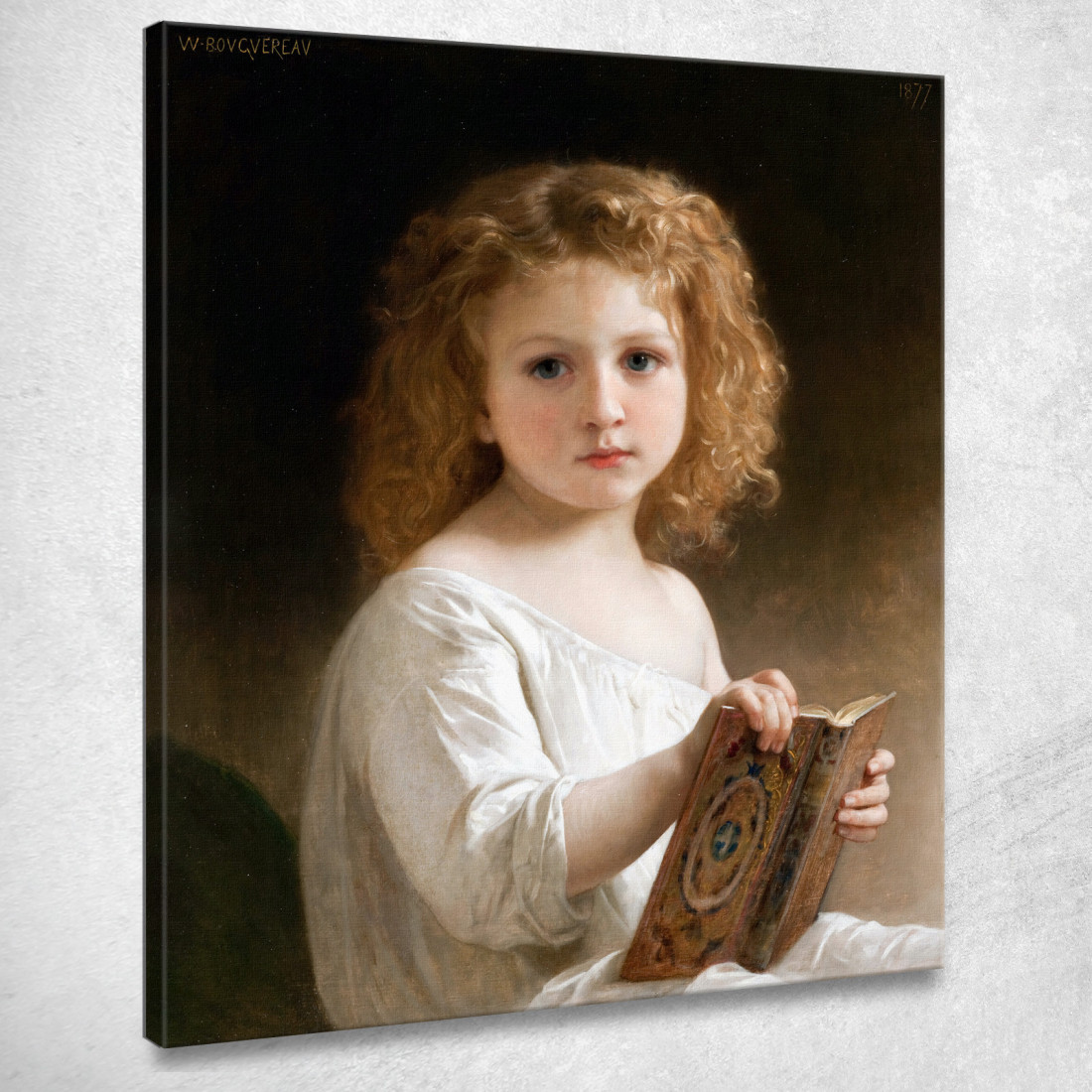 Il Libro Delle Storie William Bouguereau wbg168 quadro stampato su tela Il Libro Delle Storie William Bouguereau wbg168 quadro stampato su tela