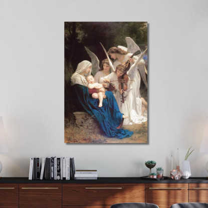 La Vergine Degli Angeli William Bouguereau wbg170 quadro stampato su tela