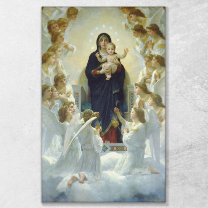 La Vergine Con Gli Angeli William Bouguereau wbg171 quadro stampato su tela
