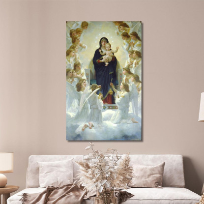 La Vergine Con Gli Angeli William Bouguereau wbg171 quadro stampato su tela