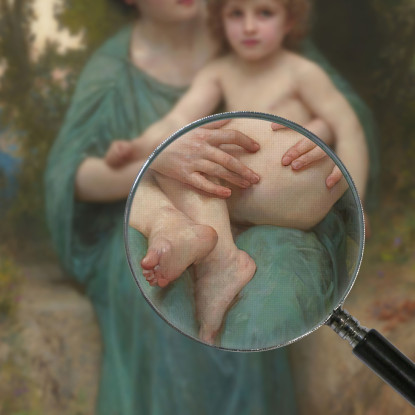 Il Fratello Minore William Bouguereau wbg172 quadro stampato su tela