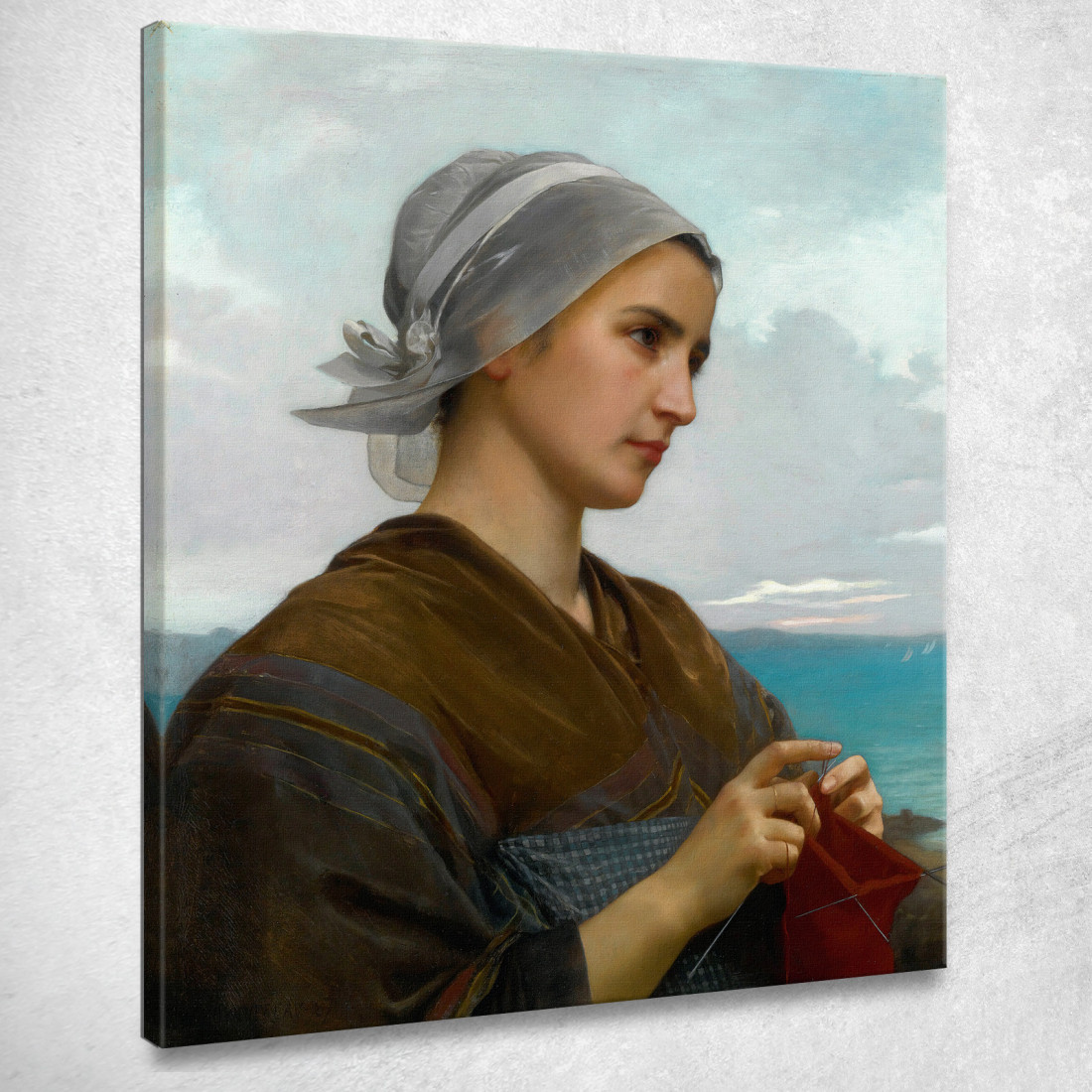 Maglia Bretone William Bouguereau wbg174 quadro stampato su tela Maglia Bretone William Bouguereau wbg174 quadro stampato su tela