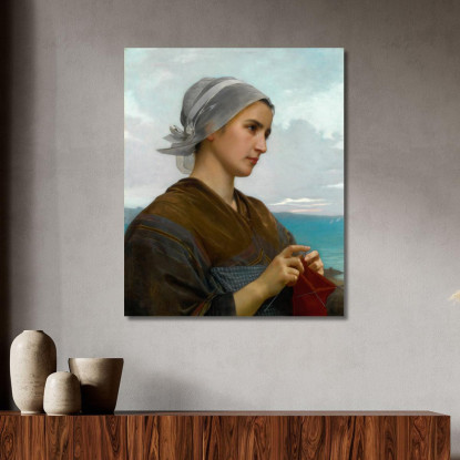 Maglia Bretone William Bouguereau wbg174 quadro stampato su tela