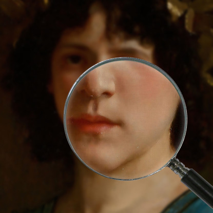 Testa Italiana Con Corona D'Alloro William Bouguereau wbg175 quadro stampato su tela