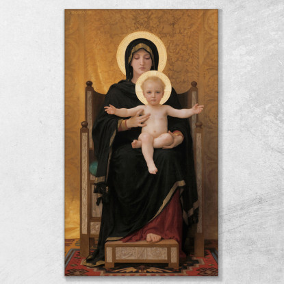 Vergine E Bambino William Bouguereau wbg177 quadro stampato su tela