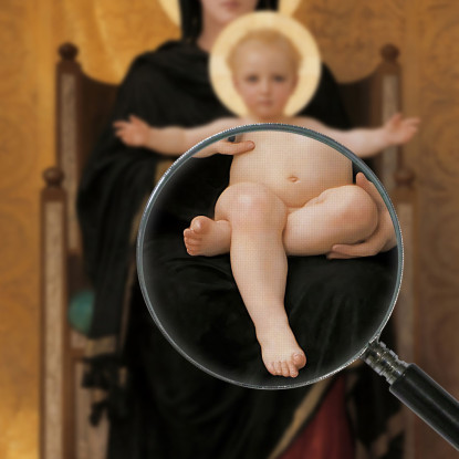 Vergine E Bambino William Bouguereau wbg177 quadro stampato su tela