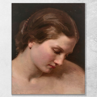 Volto Di Donna Di Profilo William Bouguereau wbg179 quadro stampato su tela