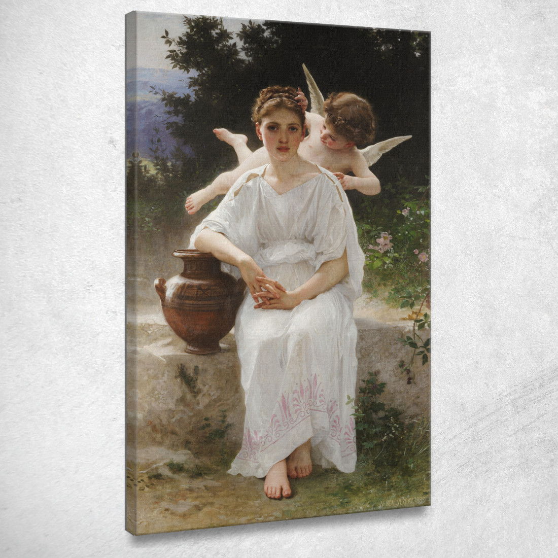 Sussurri D'Amore William Bouguereau wbg180 quadro stampato su tela Sussurri D'Amore William Bouguereau wbg180 quadro stampato su tela