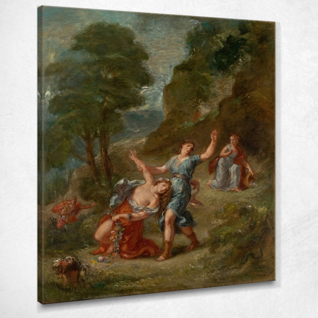The Spring Eurydice Bitten By A Serpent While Picking Flowers Eurydice S Death Eugène Delacroix canvas print The Spring Eurydice Bitten By A Serpent While Picking Flowers Eurydice S Death Eugène Delacroix canvas print